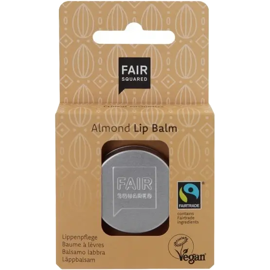 FAIR SQUARED Lip Balm – Vegane Lippenpflege mit Fairtrade-Ölen - Mandel