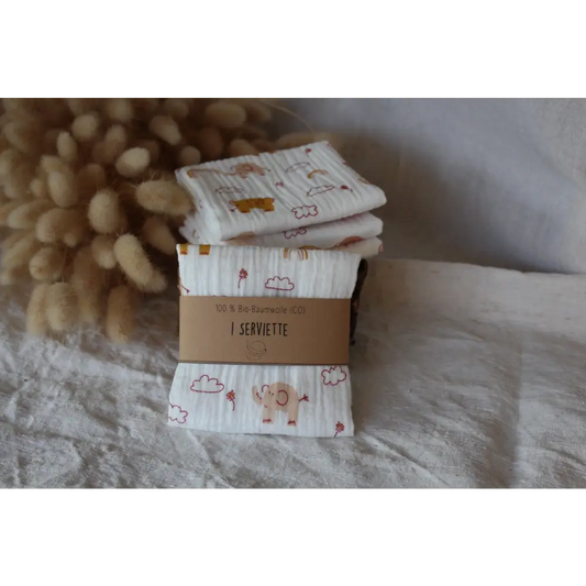 Stoffserviette aus Biobaumwolle - Mango.Bananen